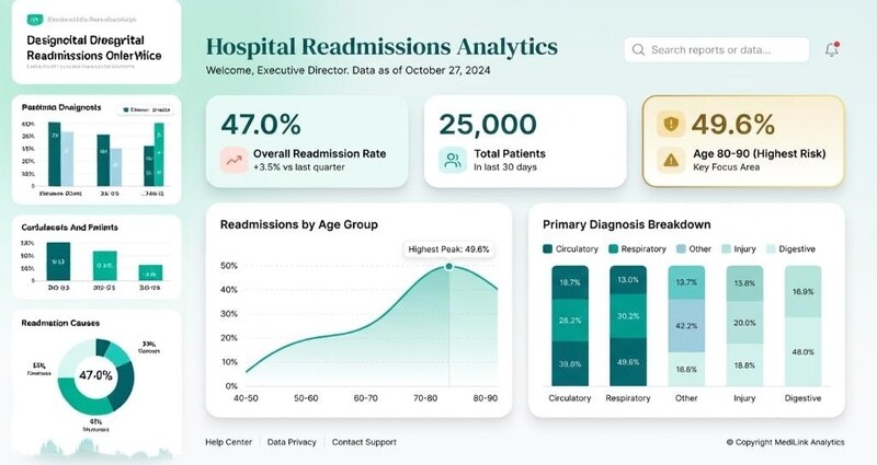 Hospital Readmissions Analytics Dashboard — Rafael Cruz-Camacho